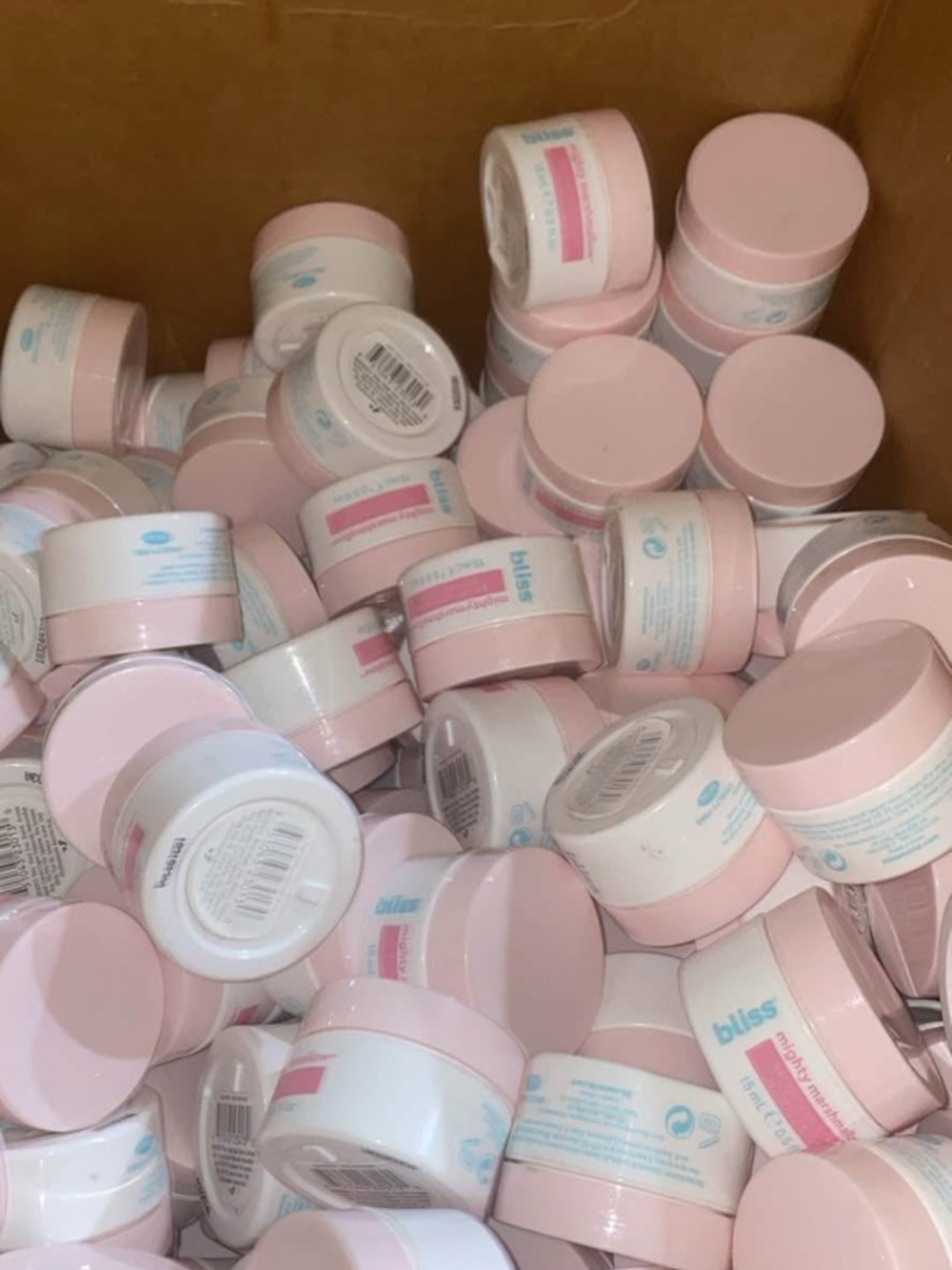 50x Bliss mighty marshmallow whipped mask Skincare Jars .5 oz each